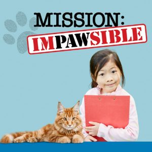 Mission Impossible girl with cat